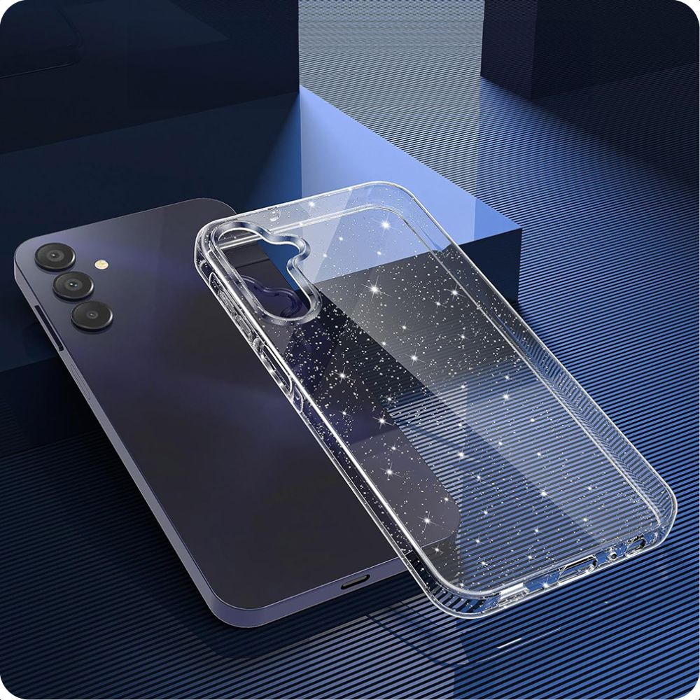 Cover til Samsung Galaxy A15 5G A156 / A15 A155, Techsuit, SparkleSkin, Transparent