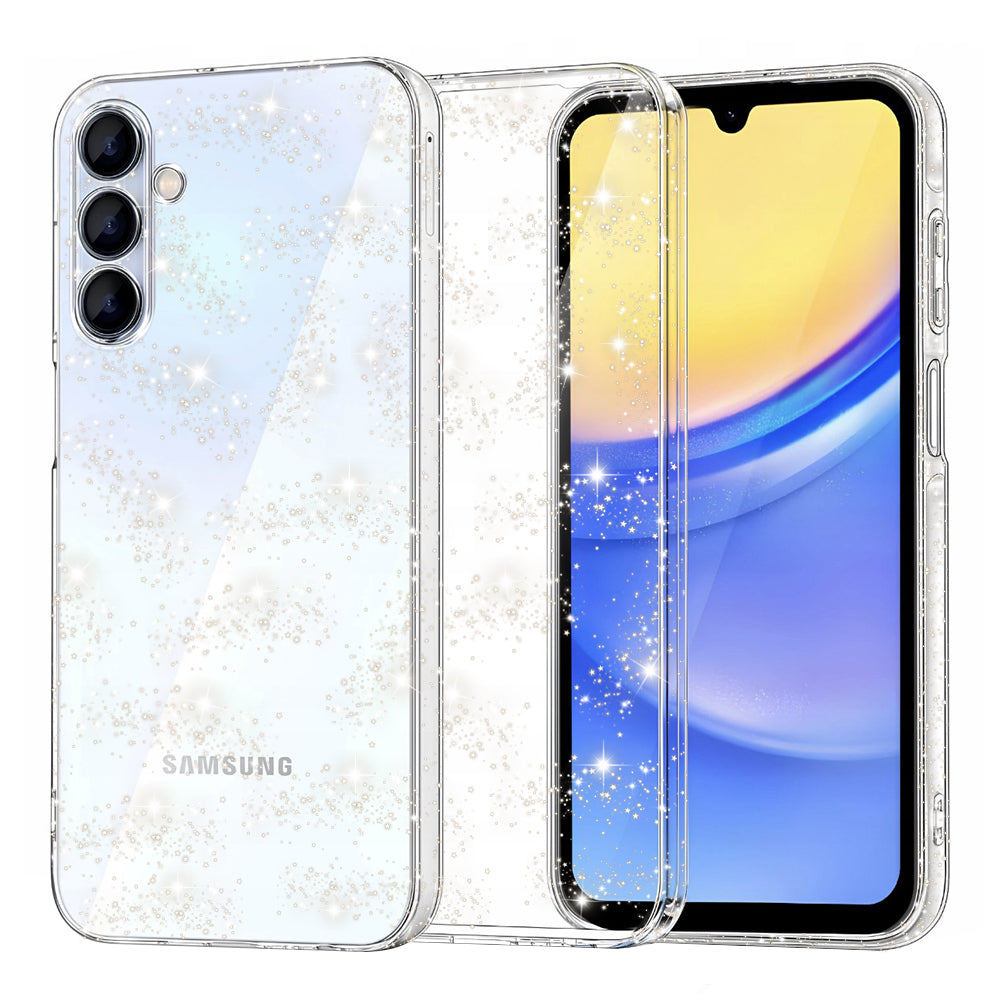 Cover til Samsung Galaxy A15 5G A156 / A15 A155, Techsuit, SparkleSkin, Transparent