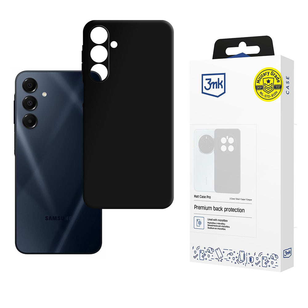 Cover til Samsung Galaxy A16 5G A166 / A16 4G A165, 3MK, Pro, Mat Sort