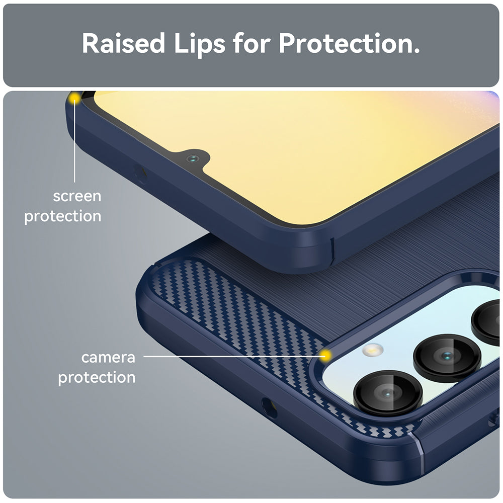 Cover til Samsung Galaxy A16 5G A166 / A16 4G A165, Techsuit, Carbon, Blå