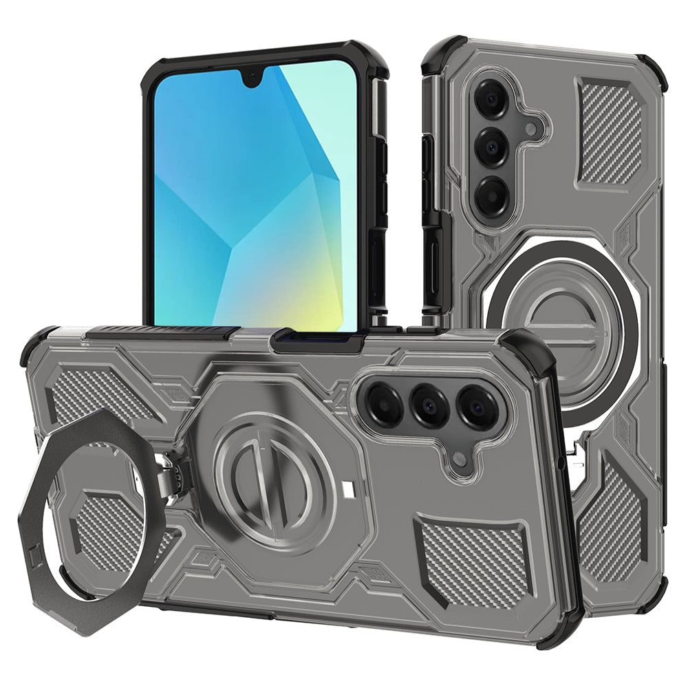 Etui til Samsung Galaxy A16 5G A166 / A16 4G A165, Techsuit, Carbon Shield Pro, Lys Sort