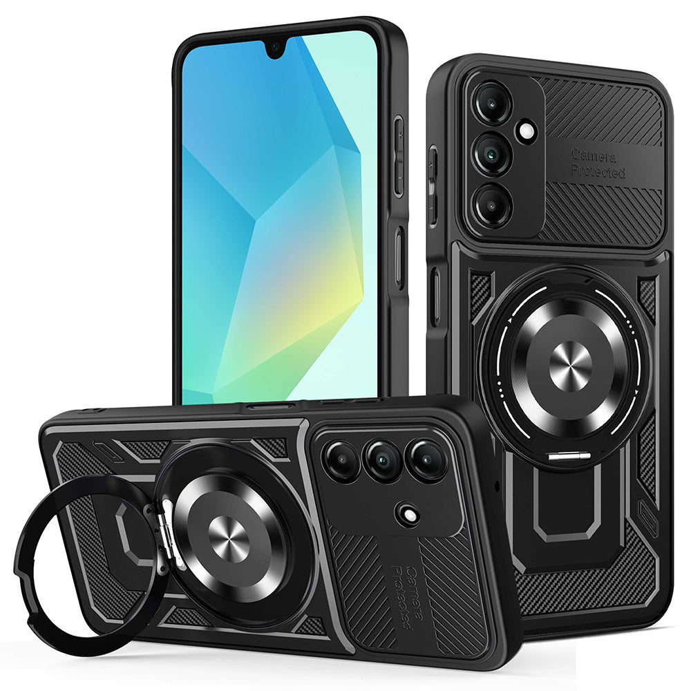 Cover til Samsung Galaxy A16 5G A166 / A16 4G A165, Techsuit, RuggedCam, Sort