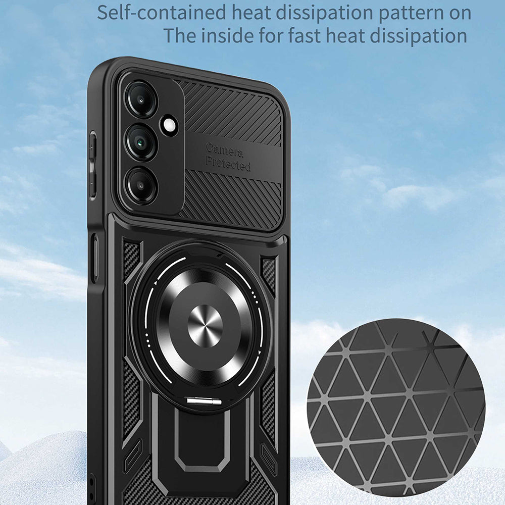 Cover til Samsung Galaxy A16 5G A166 / A16 4G A165, Techsuit, RuggedCam, Sort