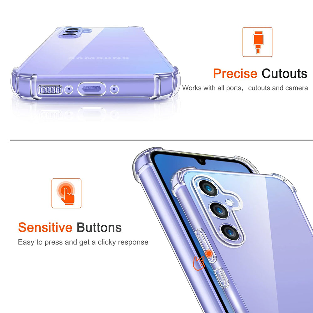 Case for Samsung Galaxy A16 5G A166 / A16 4G A165, Techsuit, Shockproof Clear, Transparent