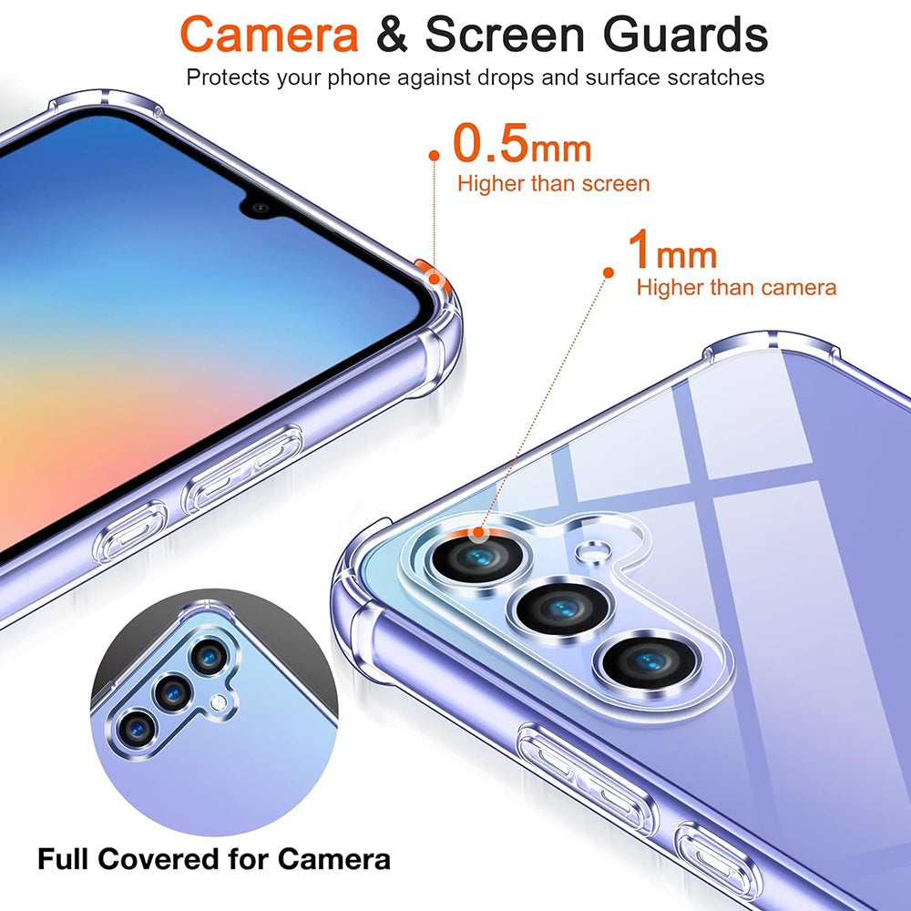 Case for Samsung Galaxy A16 5G A166 / A16 4G A165, Techsuit, Shockproof Clear, Transparent