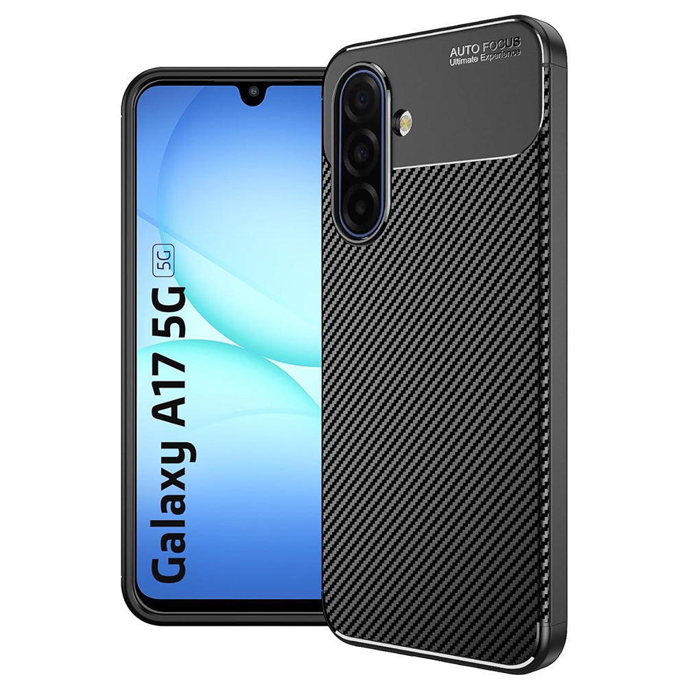 Cover til Samsung Galaxy A17 5G, Techsuit, CarbonFiber, Sort
