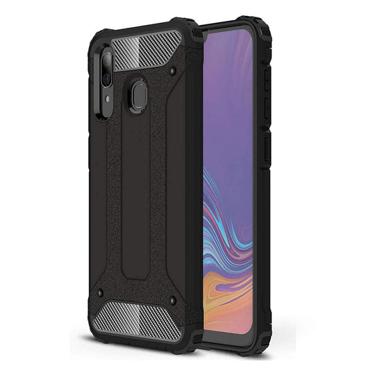 Cover til Samsung Galaxy A20e A202, Techsuit, Hybrid Armor, Sort