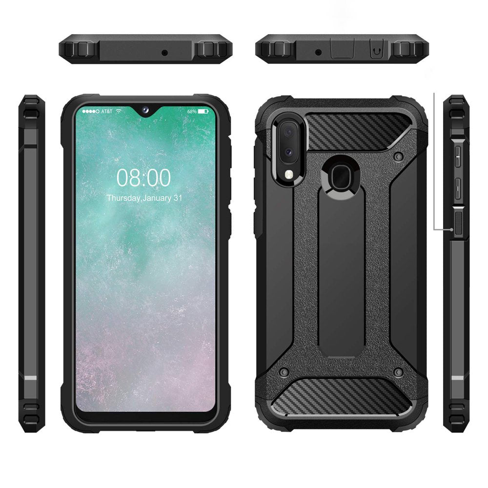 Cover til Samsung Galaxy A20e A202, Techsuit, Hybrid Armor, Sort