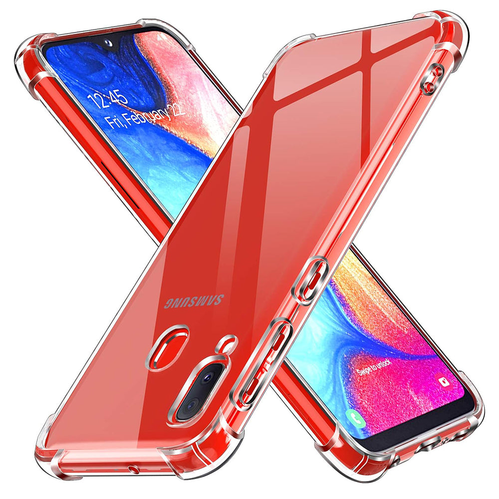 Cover til Samsung Galaxy A20e A202, Techsuit, Stødabsorberende Klar, Transparent