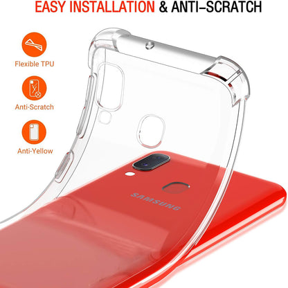 Cover til Samsung Galaxy A20e A202, Techsuit, Stødabsorberende Klar, Transparent