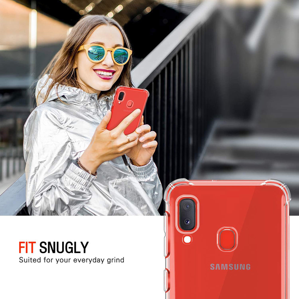 Cover til Samsung Galaxy A20e A202, Techsuit, Stødabsorberende Klar, Transparent