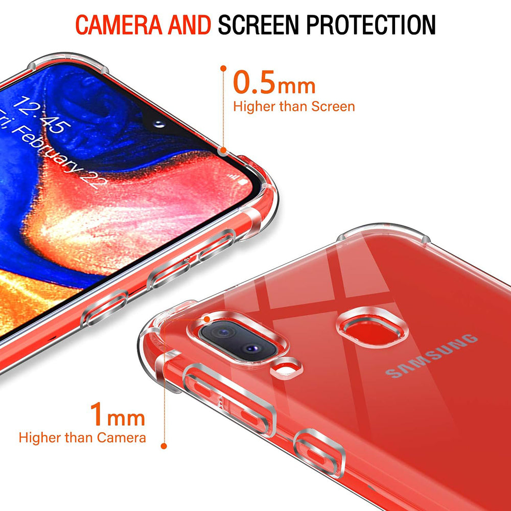 Cover til Samsung Galaxy A20e A202, Techsuit, Stødabsorberende Klar, Transparent