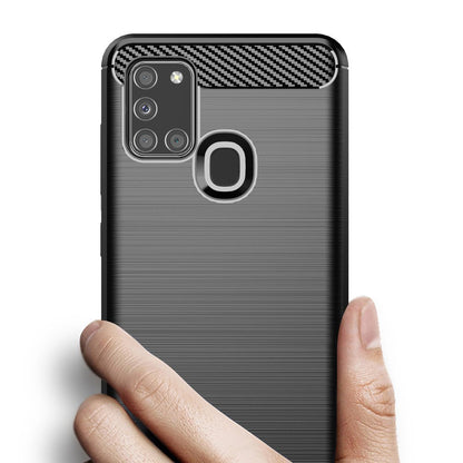 Cover til Samsung Galaxy A21s A217, Techsuit, Carbon, Sort