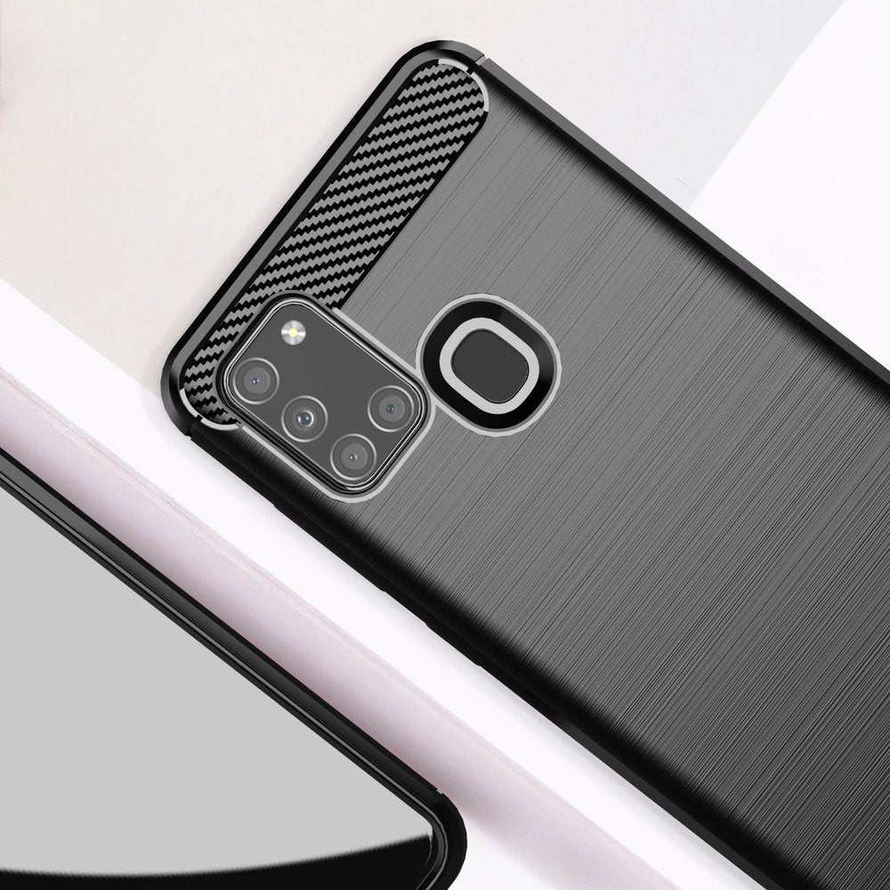 Cover til Samsung Galaxy A21s A217, Techsuit, Carbon, Sort