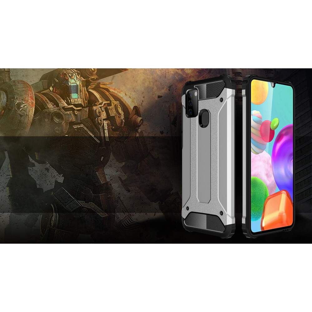 Cover til Samsung Galaxy A21s A217, Techsuit, Hybrid Armor, Sort