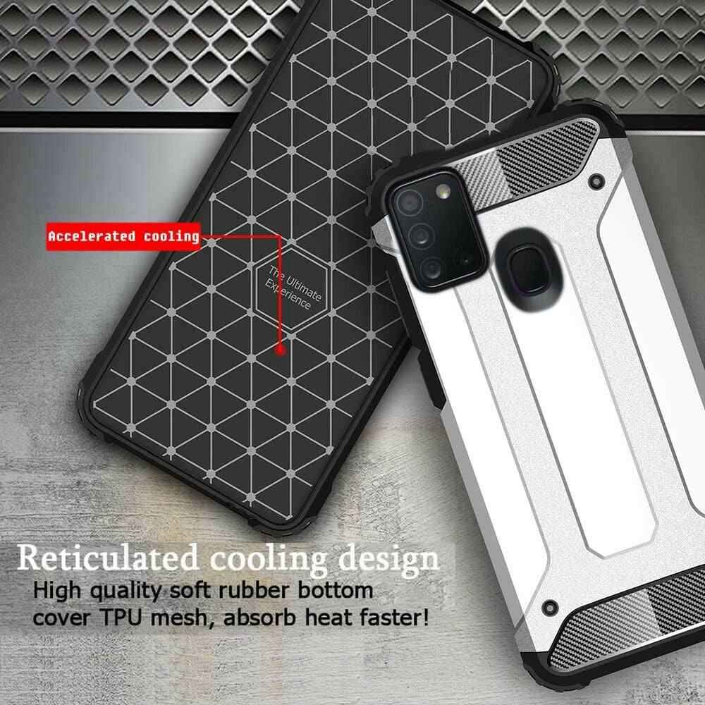 Cover til Samsung Galaxy A21s A217, Techsuit, Hybrid Armor, Sort