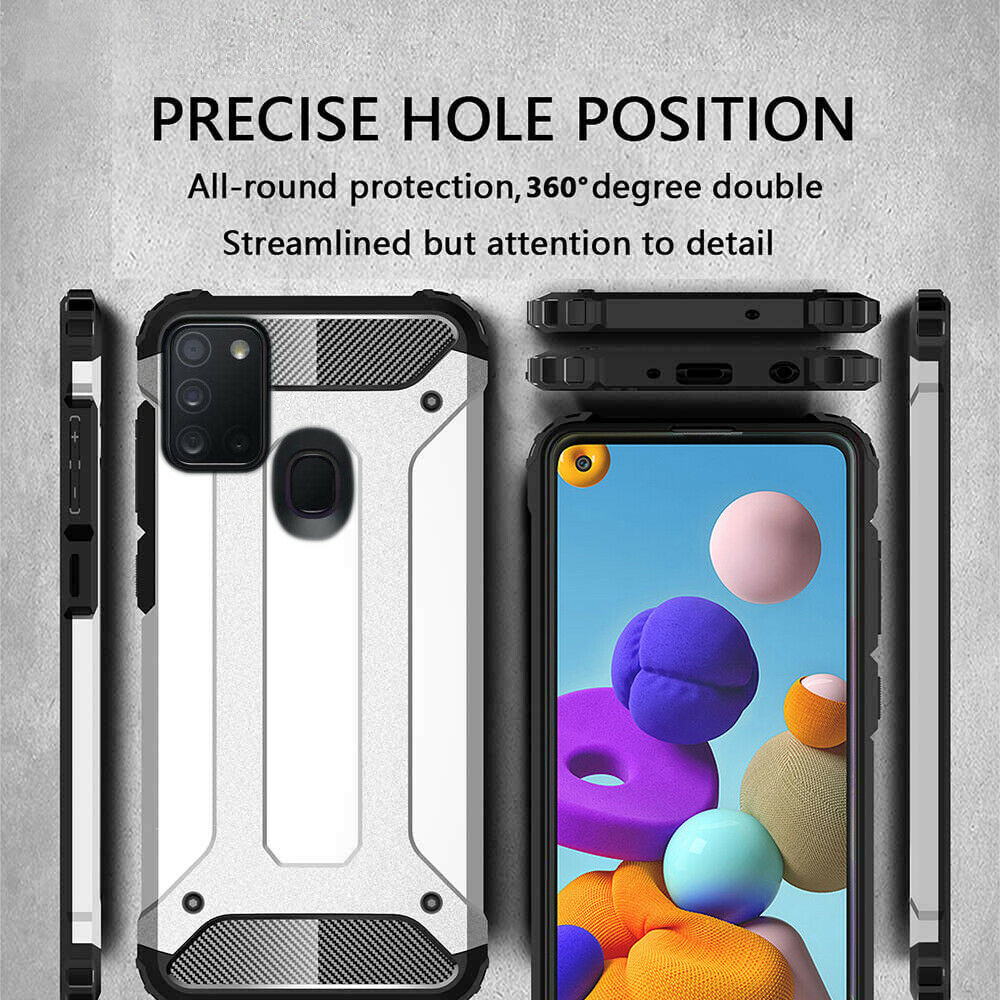 Cover til Samsung Galaxy A21s A217, Techsuit, Hybrid Armor, Sort