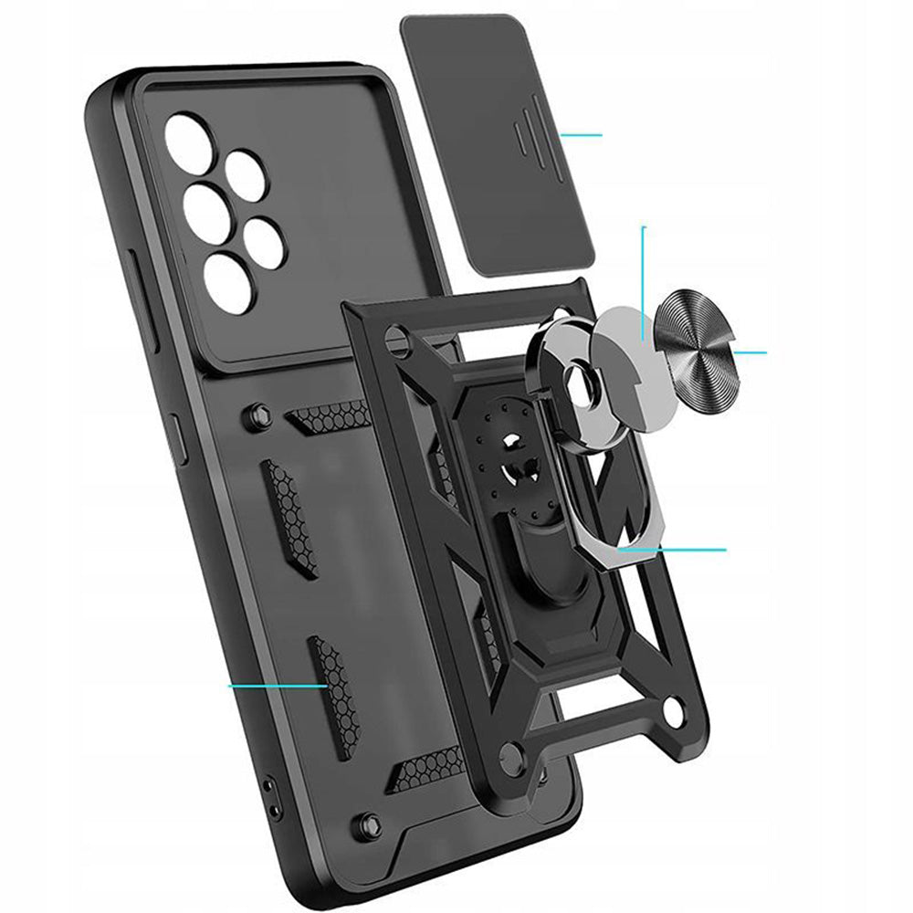 Cover til Samsung Galaxy A23 5G A236 / A23 A235, Techsuit, CamShield, Sort