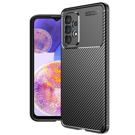 Cover til Samsung Galaxy A23 5G A236 / A23 A235, Techsuit, CarbonFiber, Sort