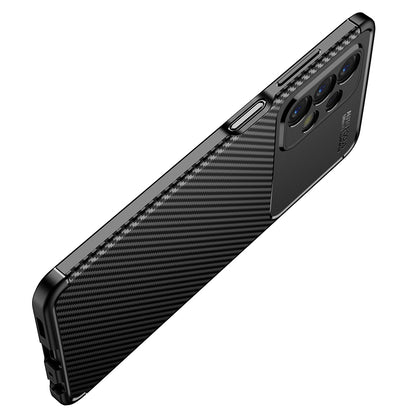 Cover til Samsung Galaxy A23 5G A236 / A23 A235, Techsuit, CarbonFiber, Sort