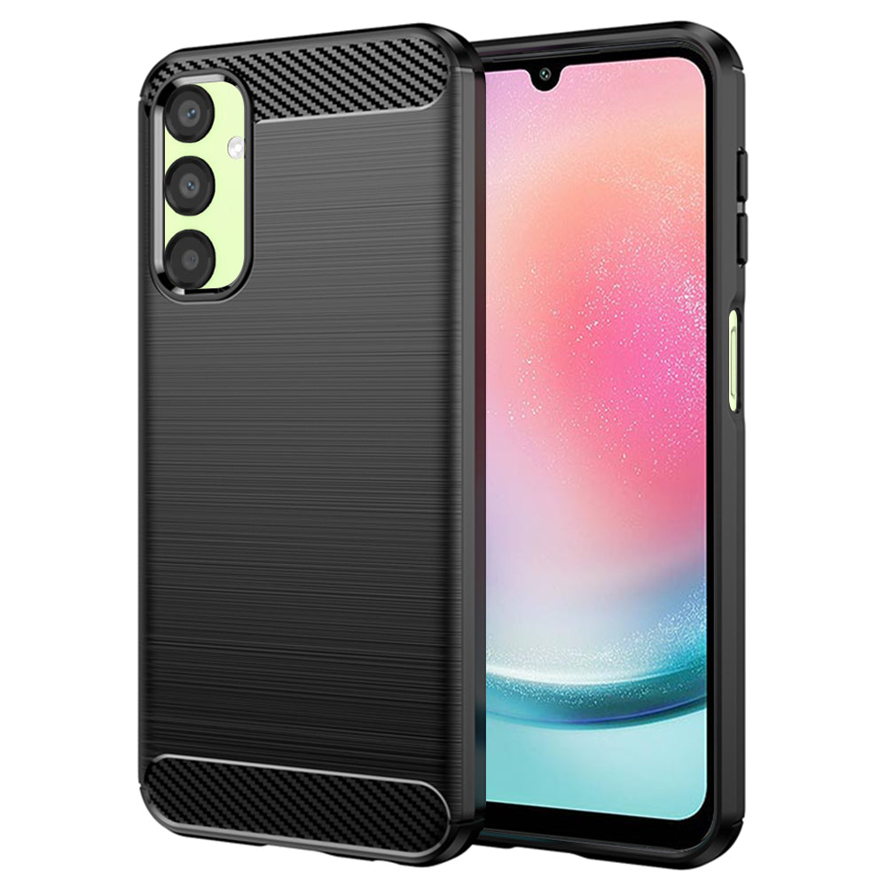 Cover til Samsung Galaxy A24 4G A245, Techsuit, Carbon, Sort
