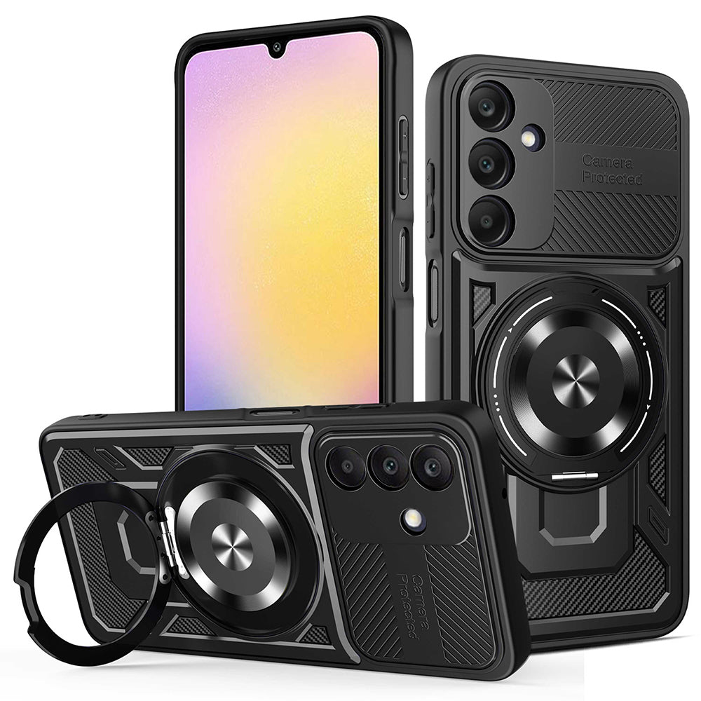 Cover til Samsung Galaxy A25 A256, Techsuit, RuggedCam, Sort