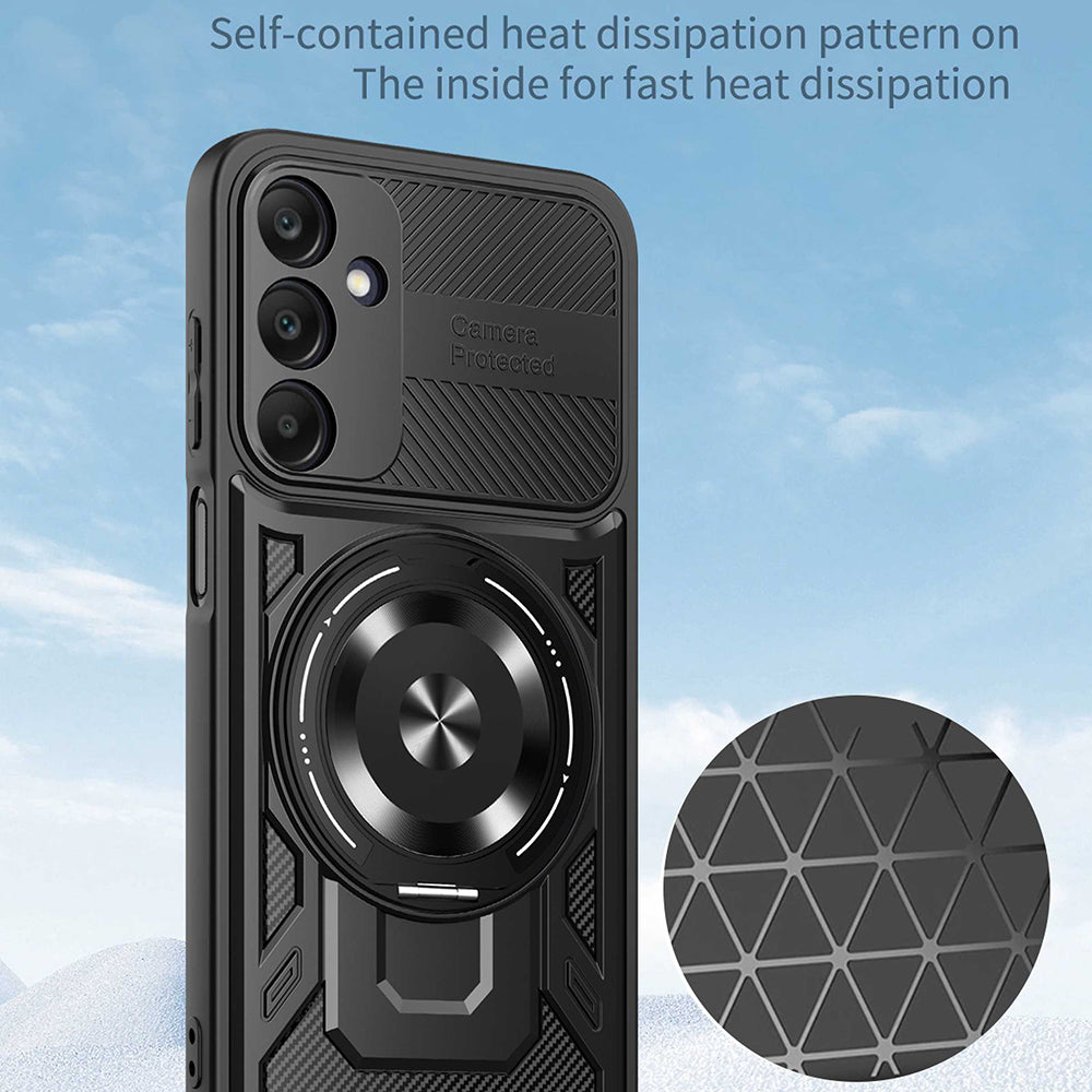 Cover til Samsung Galaxy A25 A256, Techsuit, RuggedCam, Sort