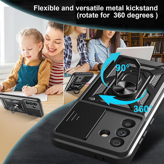 Cover til Samsung Galaxy A26 A266, Techsuit, CamShield, Sort