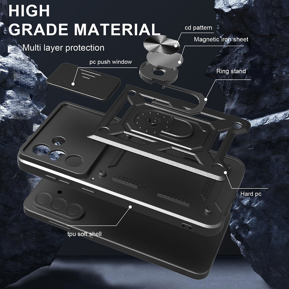 Cover til Samsung Galaxy A26 A266, Techsuit, CamShield, Sort