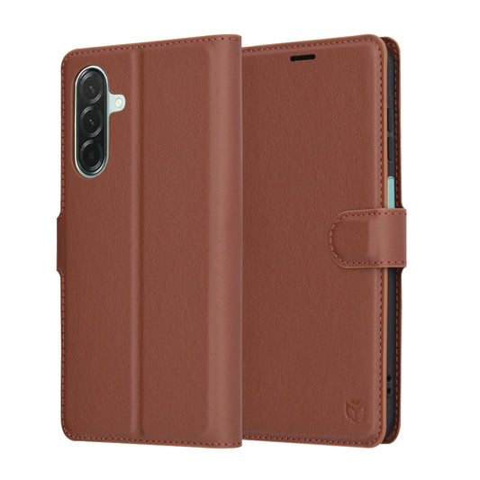 Cover til Samsung Galaxy A26 A266, Techsuit, Leather Folio, Brun