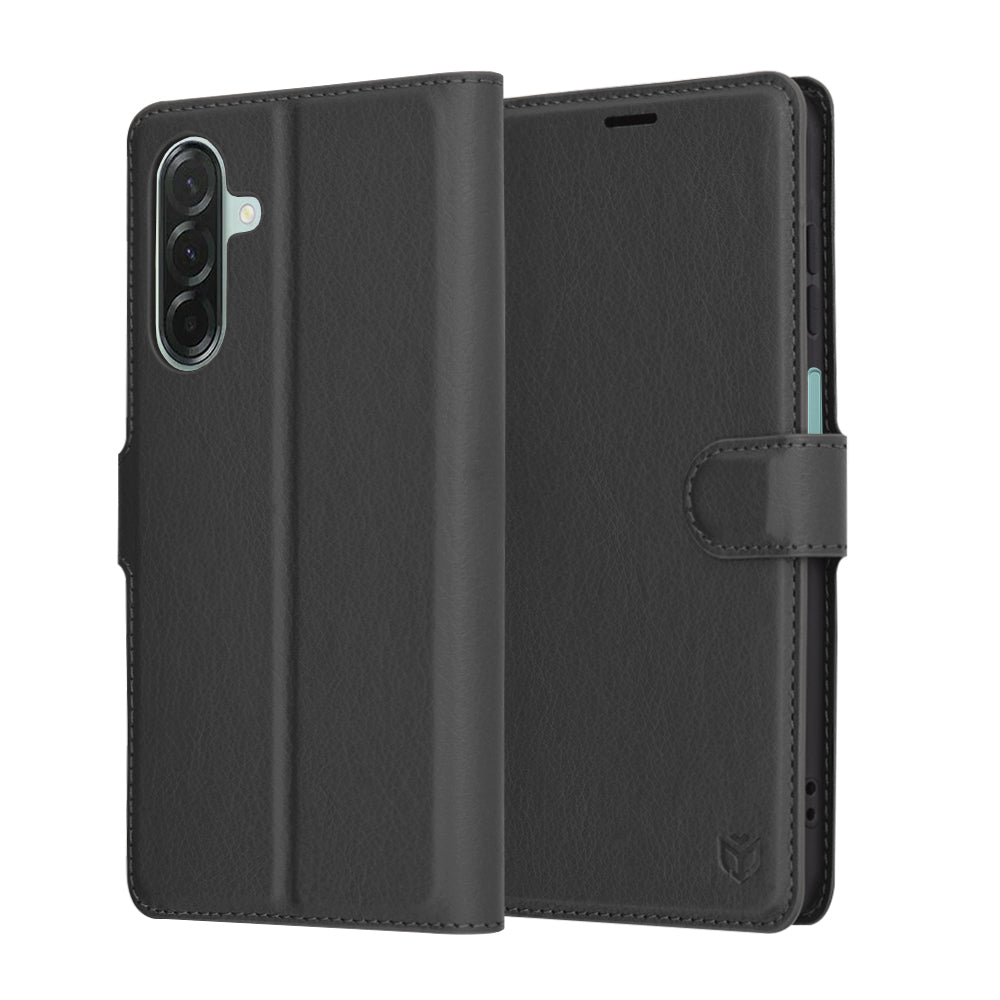 Cover til Samsung Galaxy A26 A266, Techsuit, Leather Folio, Sort