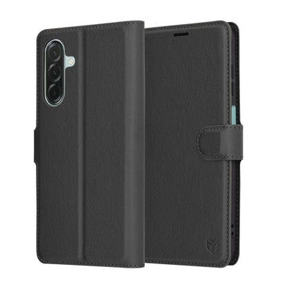 Cover til Samsung Galaxy A26 A266, Techsuit, Leather Folio, Sort