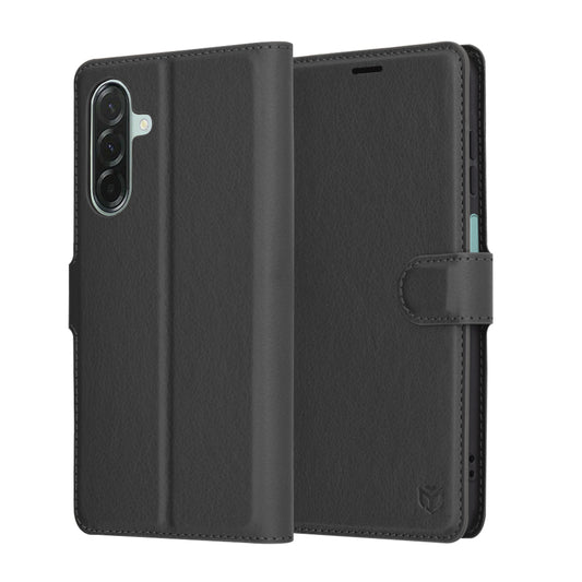 Cover til Samsung Galaxy A26 A266, Techsuit, Leather Folio, Sort
