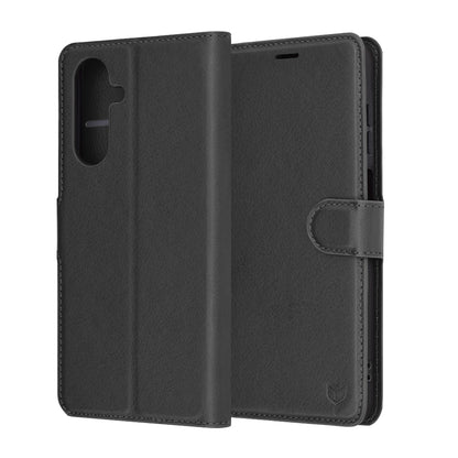 Cover til Samsung Galaxy A26 A266, Techsuit, Leather Folio, Sort