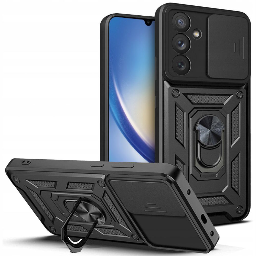 Cover til Samsung Galaxy A34 A346, Techsuit, CamShield, Sort