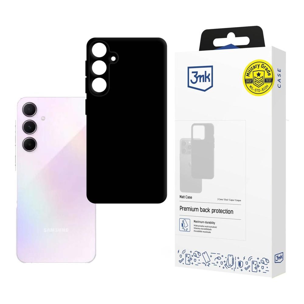Cover til Samsung Galaxy A35 5G A356, 3MK, Mat Sort