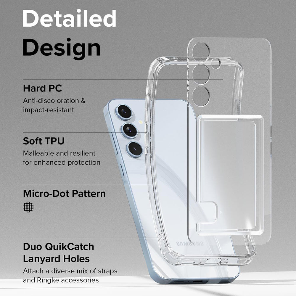 Cover til Samsung Galaxy A35 5G A356, Ringke, Fusion Card, Transparent