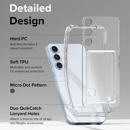 Cover til Samsung Galaxy A35 5G A356, Ringke, Fusion Card, Transparent