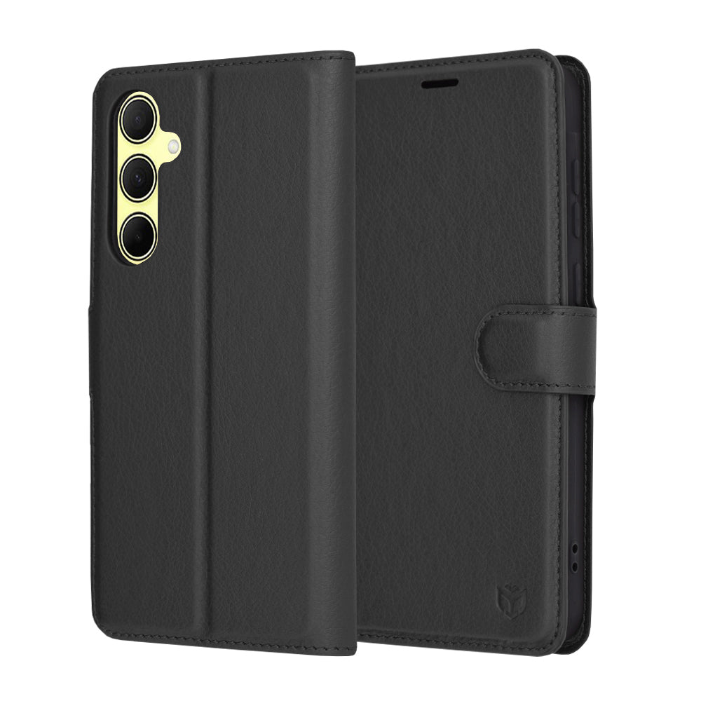 Cover til Samsung Galaxy A35 5G A356, Techsuit, Leather Folio, Sort