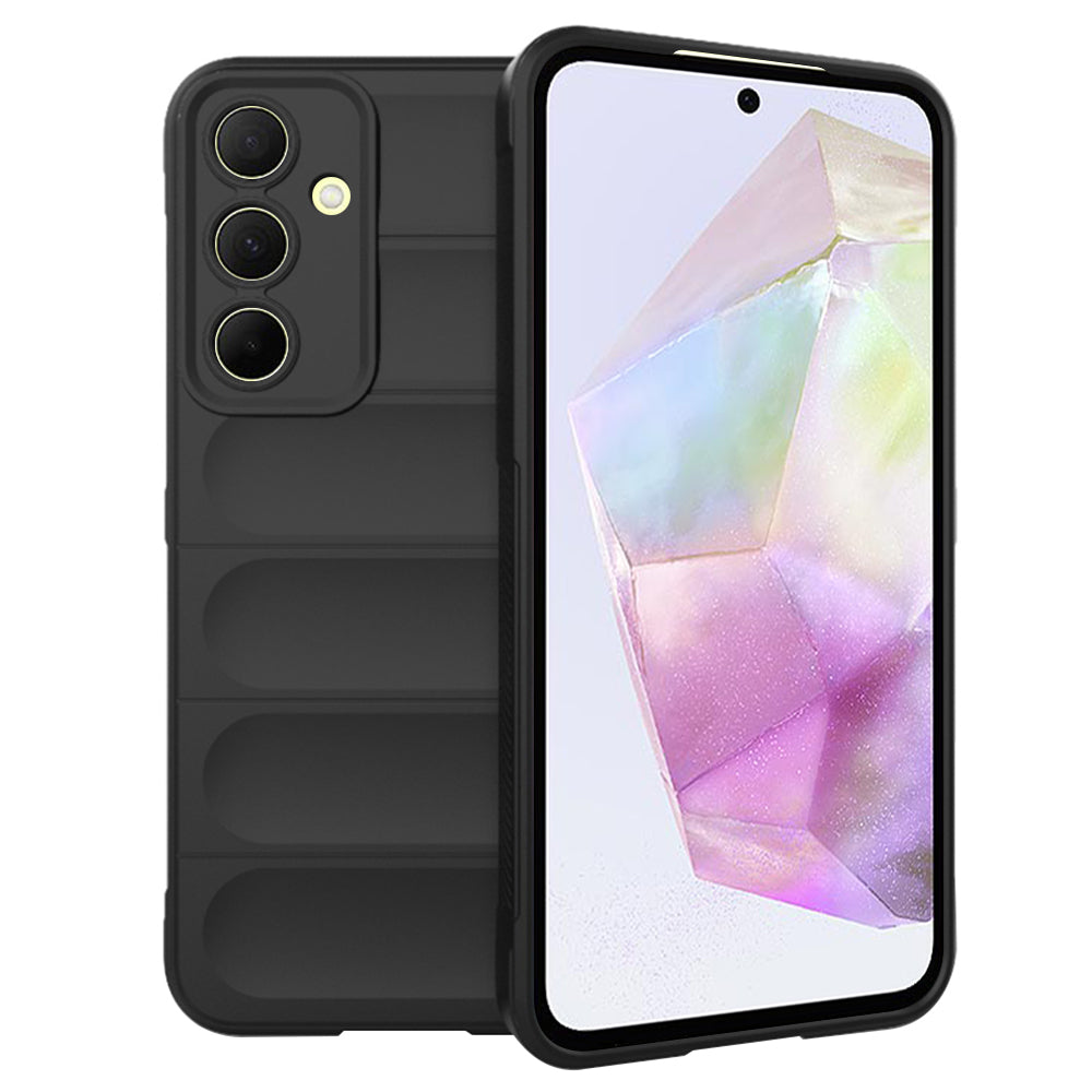 Cover til Samsung Galaxy A35 5G A356, Techsuit, Magic Shield, Sort