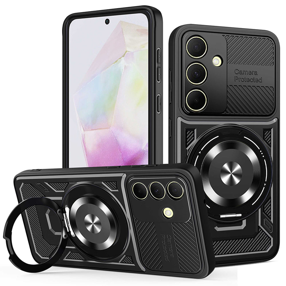Cover til Samsung Galaxy A35 5G A356, Techsuit, RuggedCam, Sort