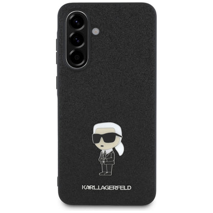 Cover til Samsung Galaxy A36 A366, Karl Lagerfeld, Glitter Fixed Ikonik Karl, Sort