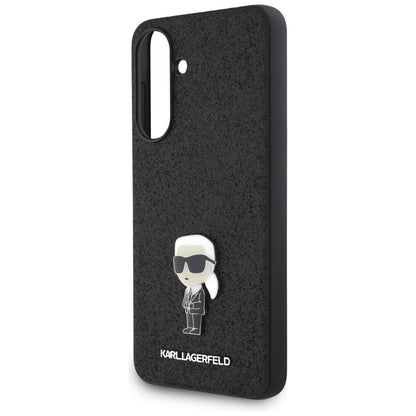 Cover til Samsung Galaxy A36 A366, Karl Lagerfeld, Glitter Fixed Ikonik Karl, Sort