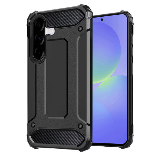 Cover til Samsung Galaxy A36 A366, Techsuit, Hybrid Armor, Sort