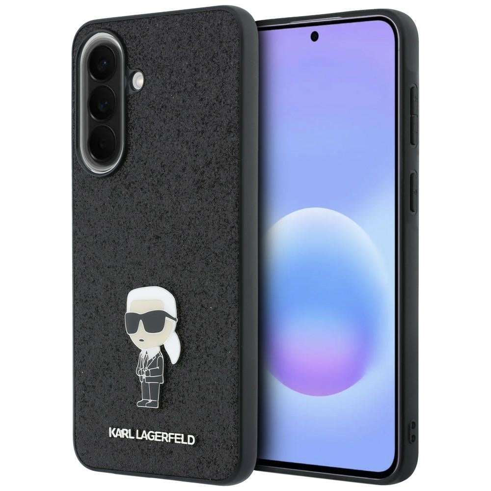 Cover til Samsung Galaxy A37 5G, Karl Lagerfeld, Glitter Fixed Ikonik Karl, Sort