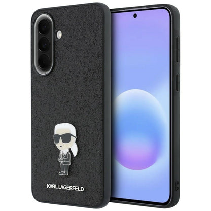 Cover til Samsung Galaxy A37 5G, Karl Lagerfeld, Glitter Fixed Ikonik Karl, Sort