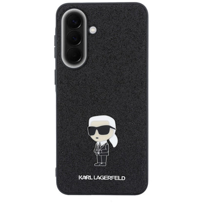 Cover til Samsung Galaxy A37 5G, Karl Lagerfeld, Glitter Fixed Ikonik Karl, Sort