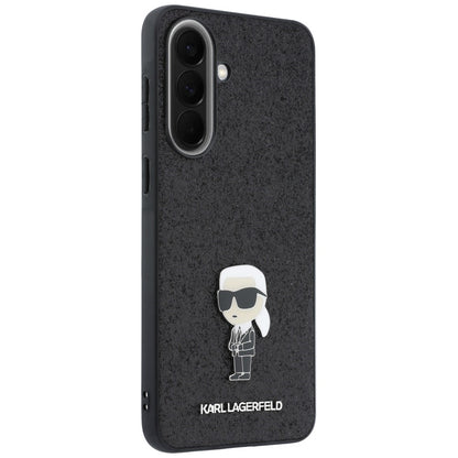Cover til Samsung Galaxy A37 5G, Karl Lagerfeld, Glitter Fixed Ikonik Karl, Sort