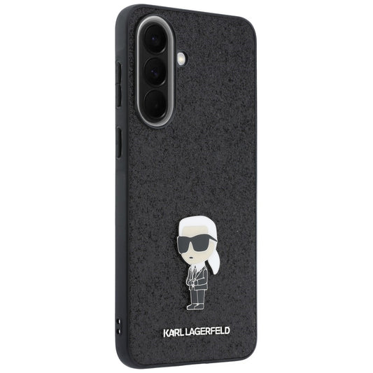 Cover til Samsung Galaxy A37 5G, Karl Lagerfeld, Glitter Fixed Ikonik Karl, Sort