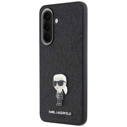 Cover til Samsung Galaxy A37 5G, Karl Lagerfeld, Glitter Fixed Ikonik Karl, Sort